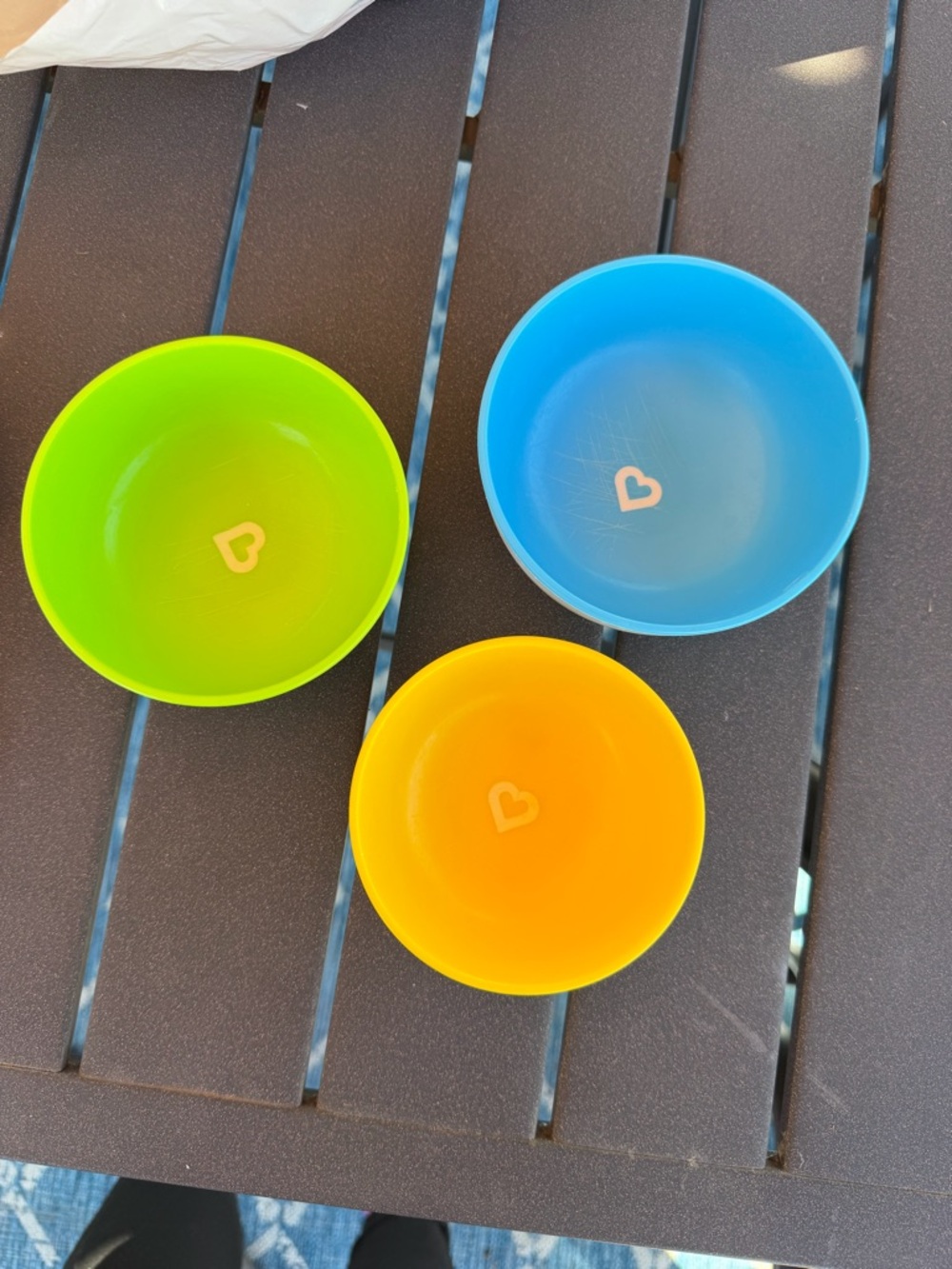 Munchkin Stay-Put Suction Bowls Set of 3 Baby Toddler Feeding BPA-Free